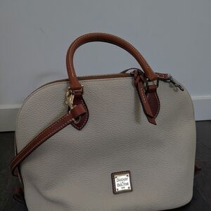 Dooney & Bourke Cream Leather Satchel